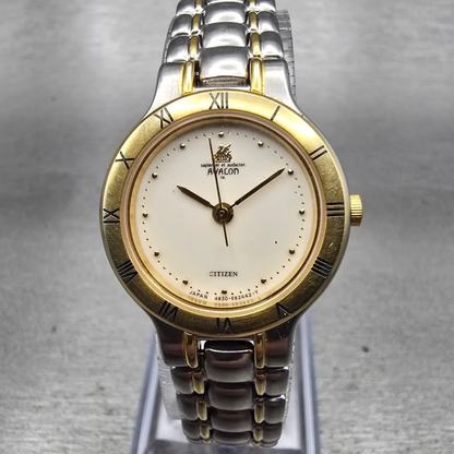 Citizen Avalon Watch Women 23mm Ivory Dial Two Tone Round 4630-E61236 New Batt0