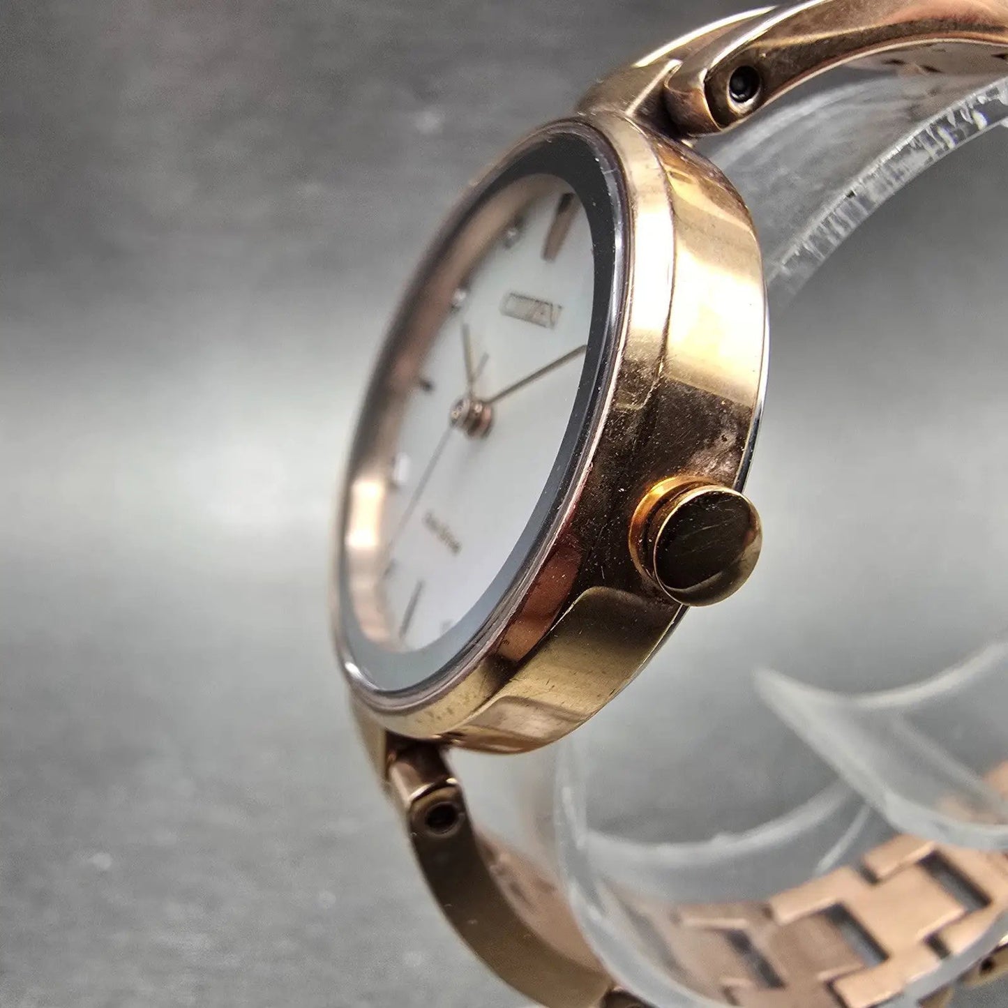 Citizen Eco-Drive Watch Women 28mm MOP Dial Rose Gold Tone E031-R008960 Runs2