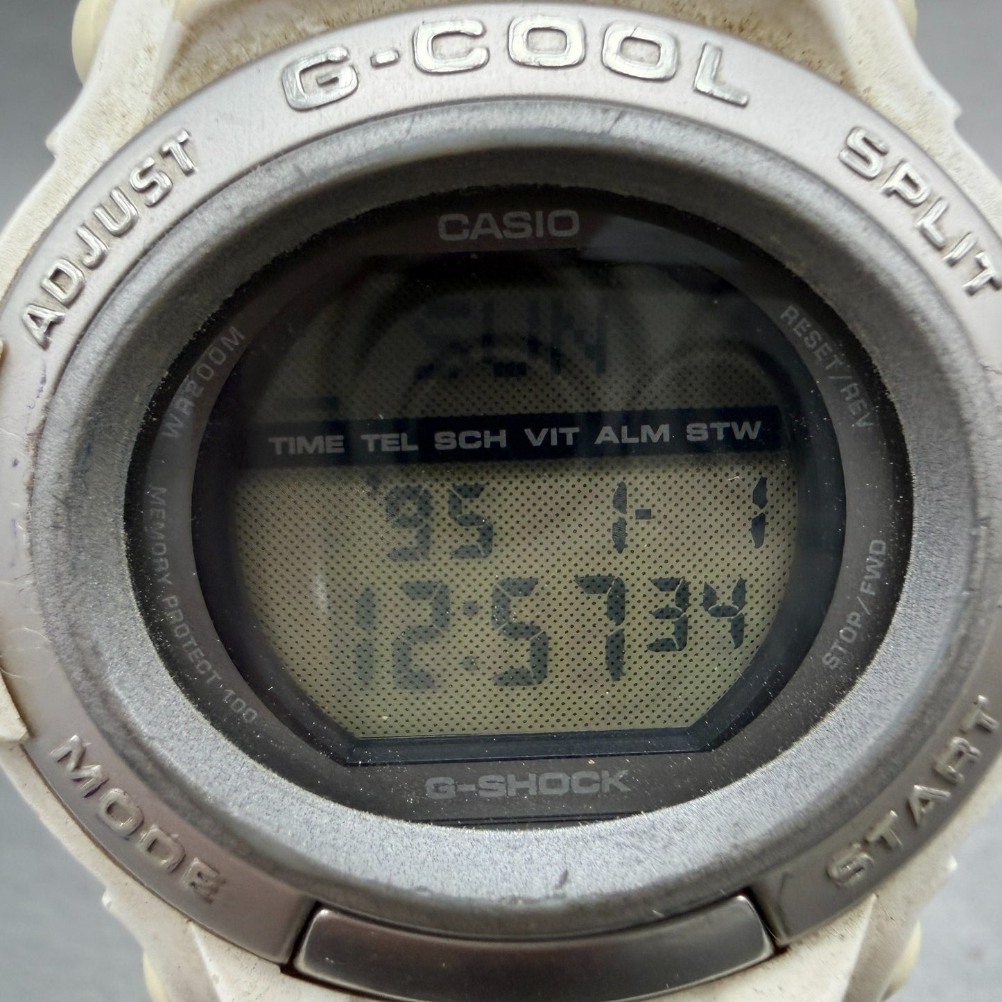 Casio G-Shock GT-008 Watch Men 47mm Digital White Alarm Chrono New Battery1
