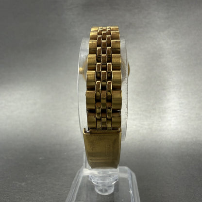 Citizen CQ Watch Women 26mm Black Dial Gold Tone Daydate 6000-072952 New Battery7