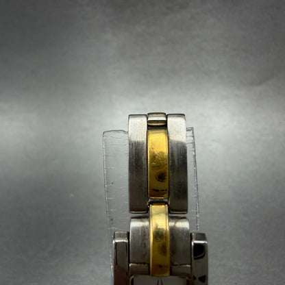 Bulova Tank Watch Women 14mm Silver Dial Two Tone Rectangle 98T60 New Battery4