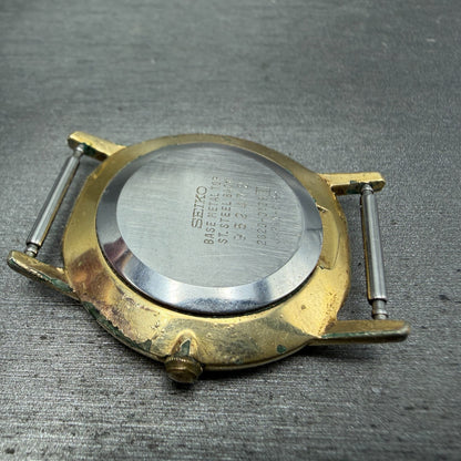 Seiko Watch Men 33mm Champagne Dial Gold Tone Round 2620-0139 PARTS Vintage9