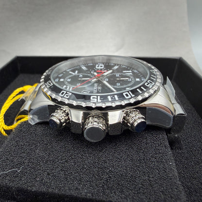 Invicta Specialty Chronograph Watch Men 45mm Black Dial Silver Tone Date 148755