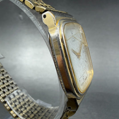 Citizen Tank Watch Unisex 27mm White Dial Gold Tone Rectangle 6031-K03658 PARTS4
