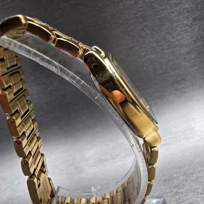 Citizen Watch Women 20mm Champagne Dial Gold Tone Rectangle 1032-B00829 New Batt3