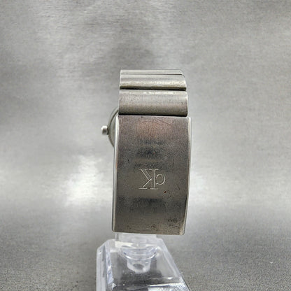 Calvin Klein Watch Men 34mm Gray Dial Stainless Steel Date Round New Battery7