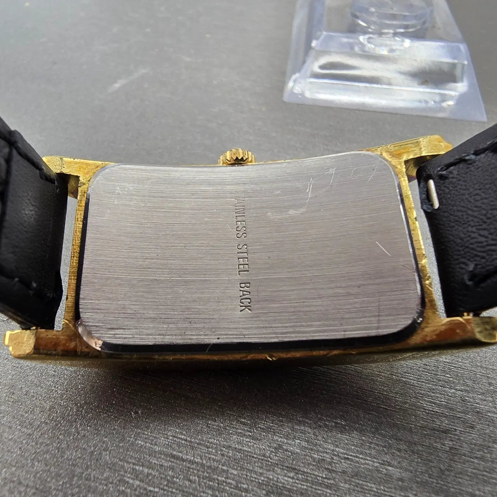 Waltham Tank Watch Men 22mm Silver Dial Gold Tone Rectangle New Battery VTG9