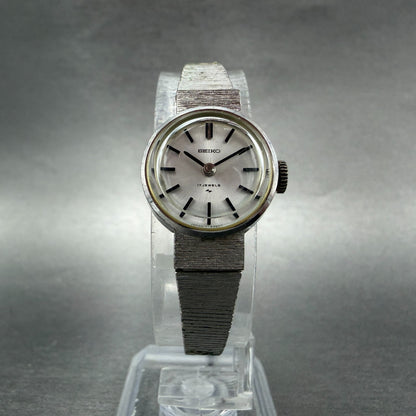 Seiko Watch Women 18mm Silver Dial Silver Tone Round Manual 11-0760 Runs Vintage5