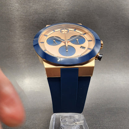 Movado Bold Fusion Chronograph Watch Men 44mm Rose Gold Dial Rose Gold Tone Date5