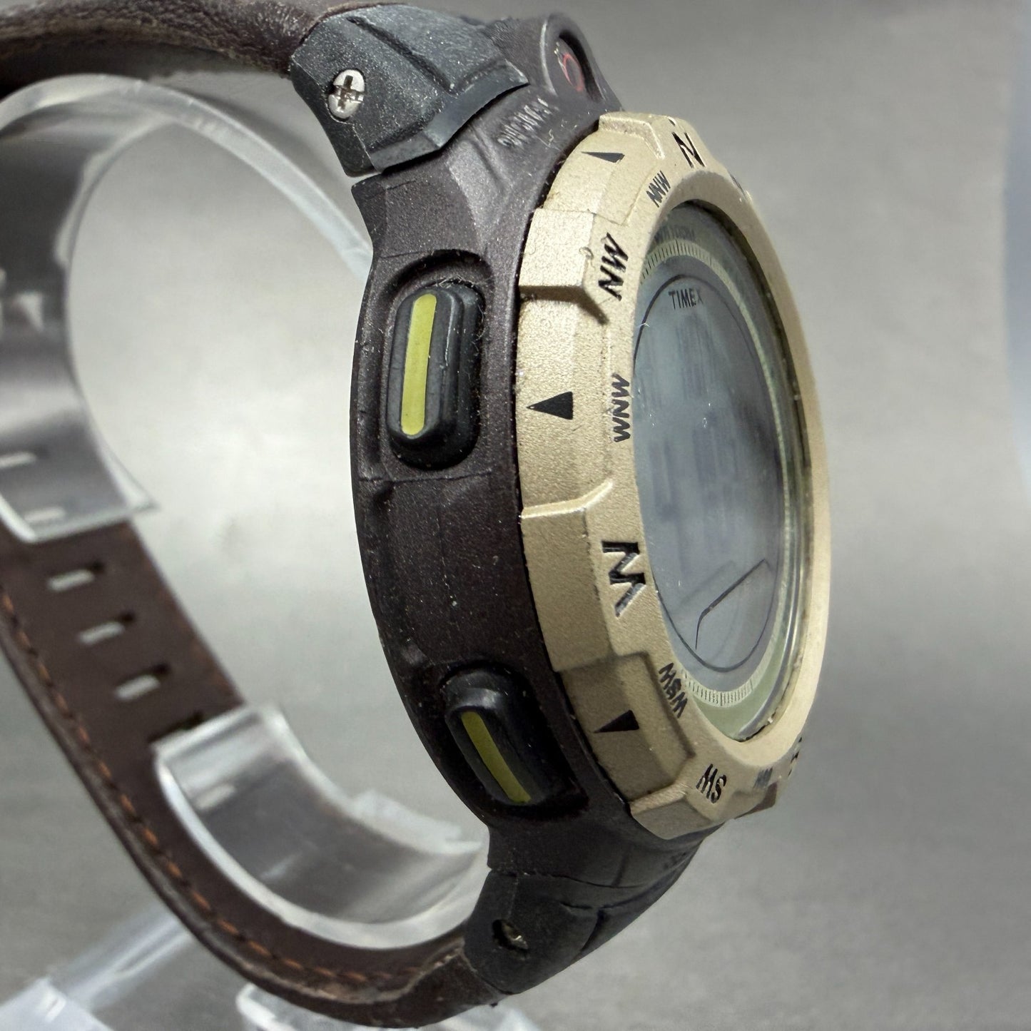 Timex Expedition Watch Men 44mm Digital Compass Alarm Brown Black New Battery3