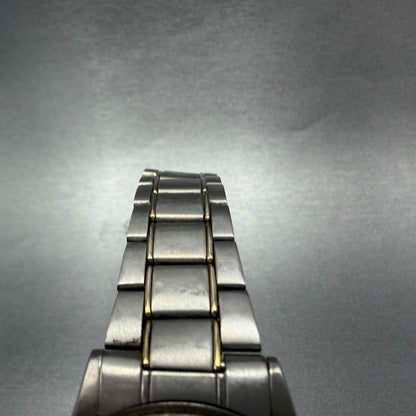 Seiko Watch Men 36mm Champagne Dial Two Tone Titanium Daydate 7N439100 New Batt4