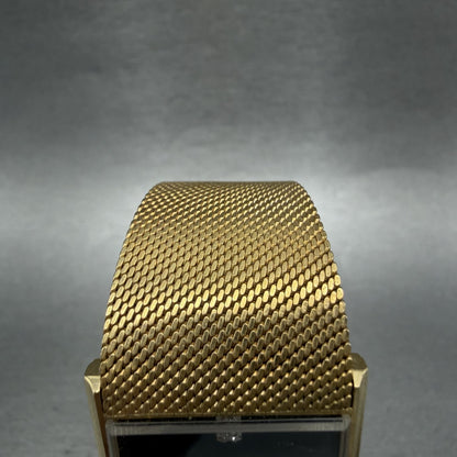 Wittnauer  Tank Watch Men 26mm Black Dial Gold Tone Rectangle New Battery4
