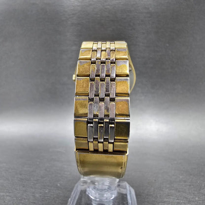 Seiko SQ Watch Men 34mm Gold Dial Gold Tone Daydate Round 7123-8439 PARTS VTG8