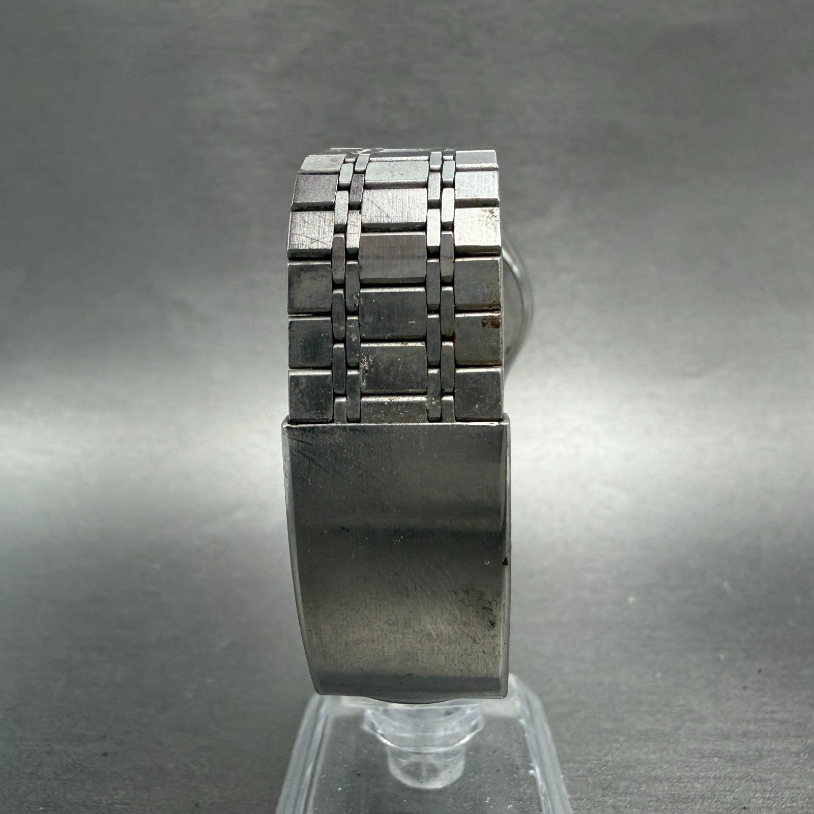 Ricoh Ammon Watch Men 32mm White Dial Silver Tone Date Round New Battery7