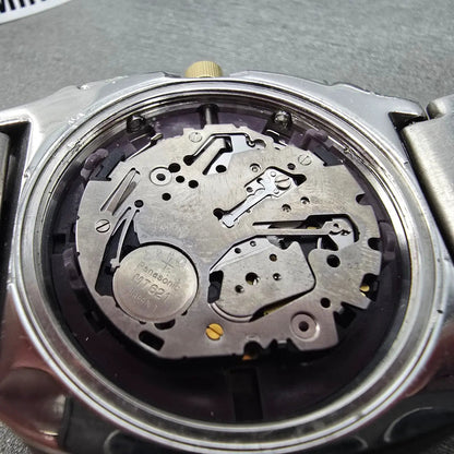 Citizen Eco-Drive Chronograph Watch Men 40mm Black Dial Steel Date H500 PARTS13