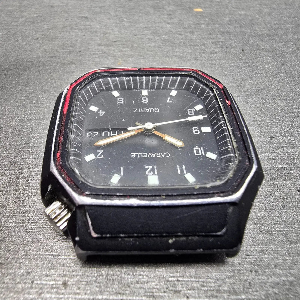Caravelle Watch Men 33mm Black Dial Black Tone Octagon 40C10 P5 New Battery4