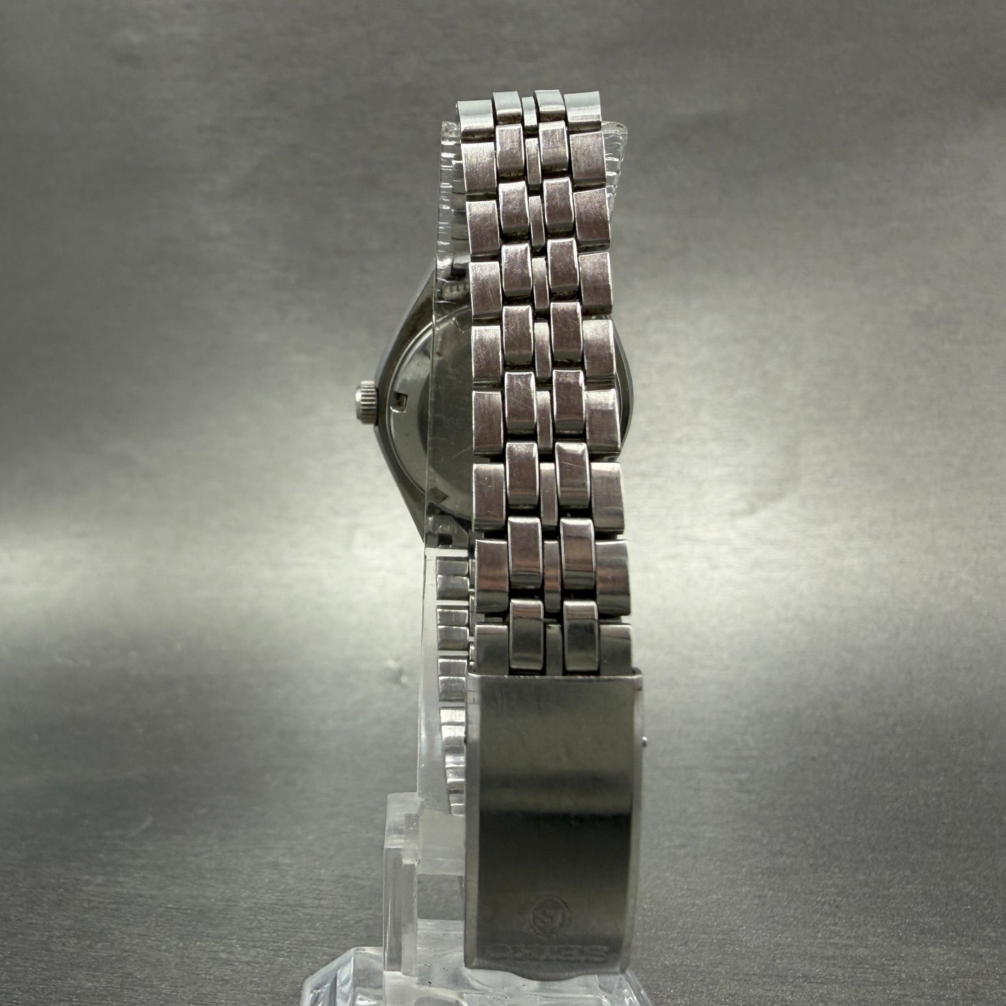 Seiko Automatic Watch Women 27mm Green Dial Silver Tone Daydate 2206-0340 PARTS8