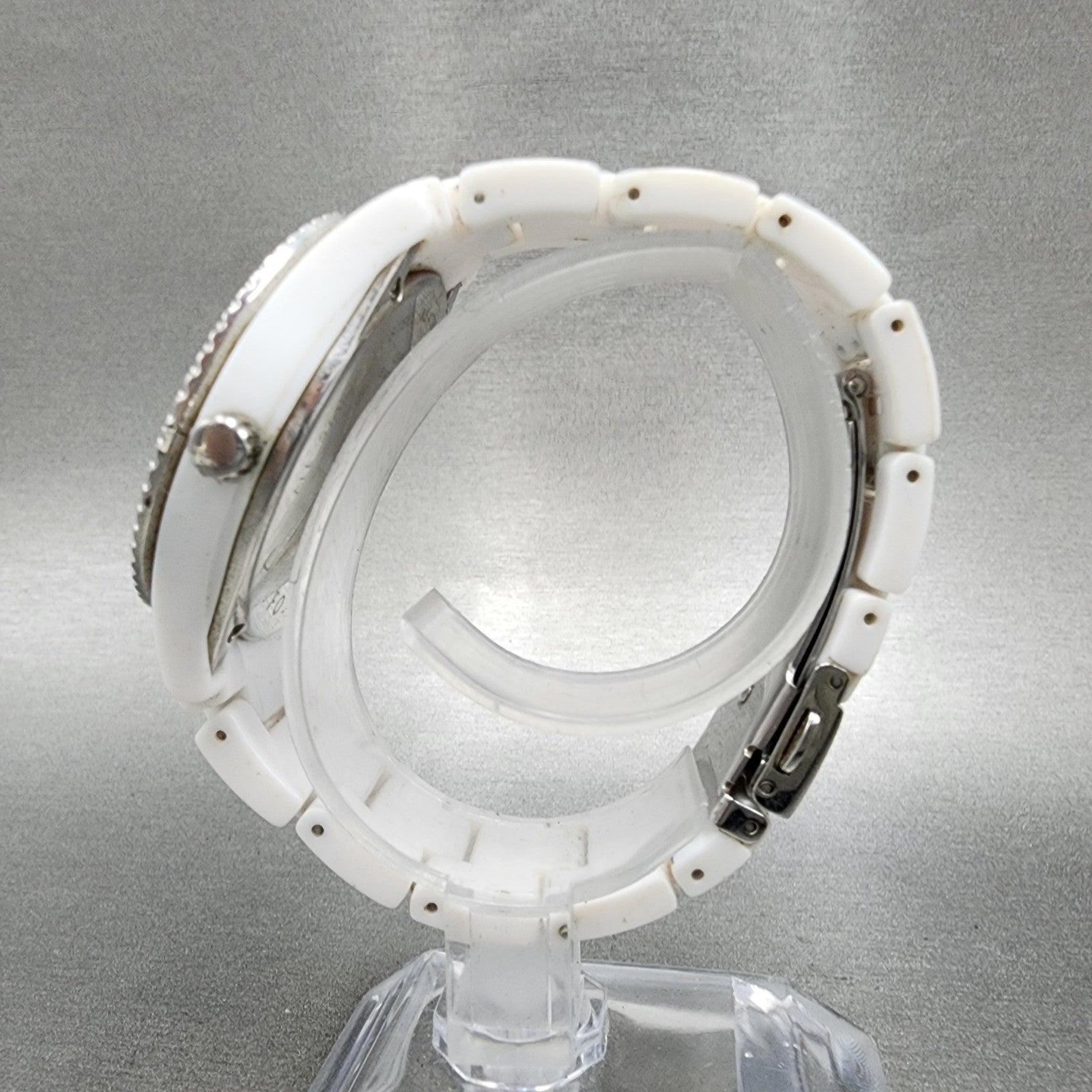 Fossil Stella Watch Women 38mm White Dial White Tone Round ES2444 New Battery6