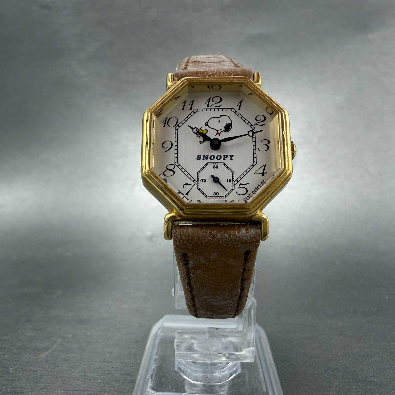 Citizen Vega Snoopy Watch Women 25mm White Dial Gold Tone Octagon New Batt5