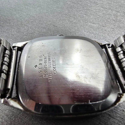 Seiko Watch Men 30mm White Dial Silver Tone Oval 7830-5210 JDM PARTS10