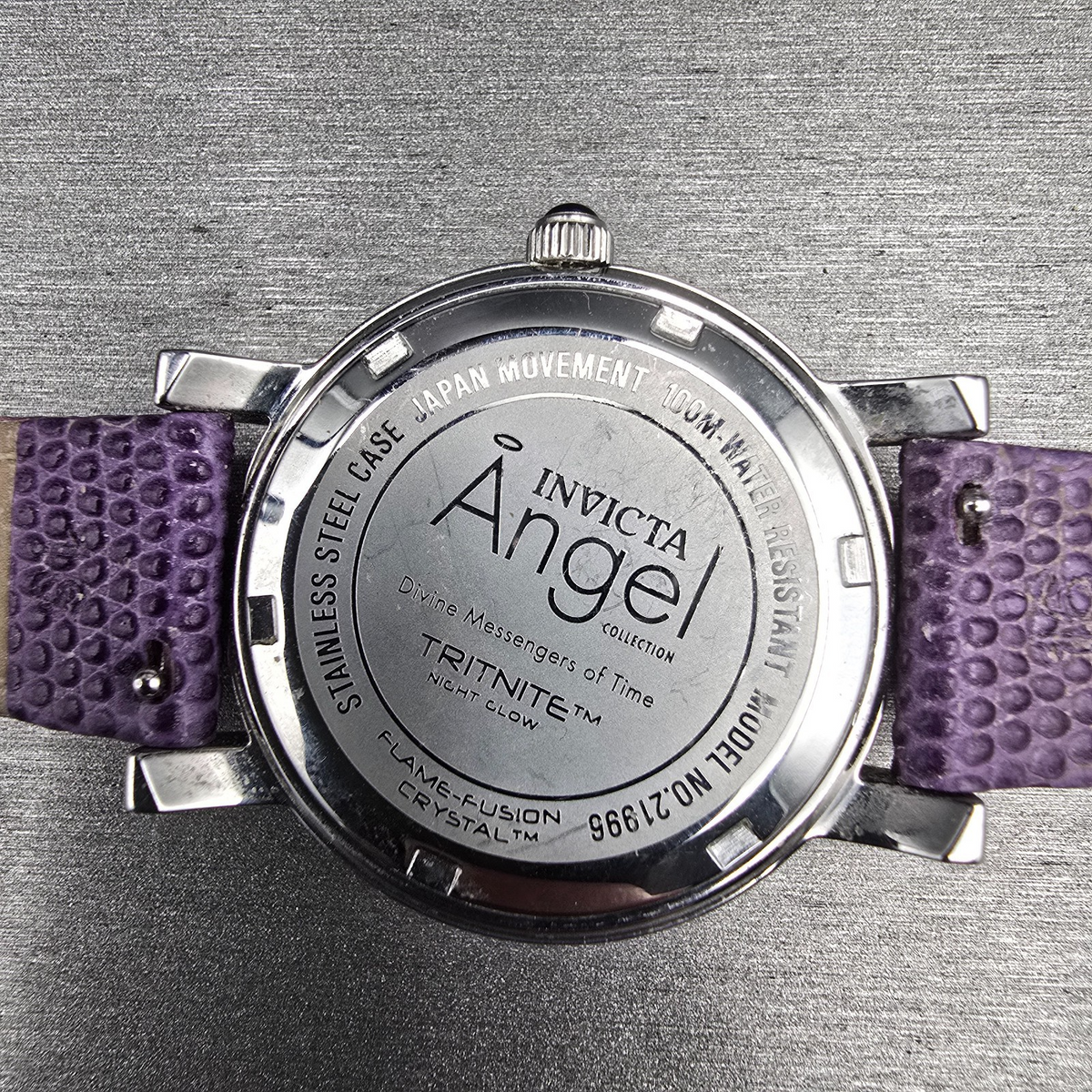 Invicta Angel Watch Women 33mm Silver Dial Silver Tone Date Gemmed 21996 New Bat10
