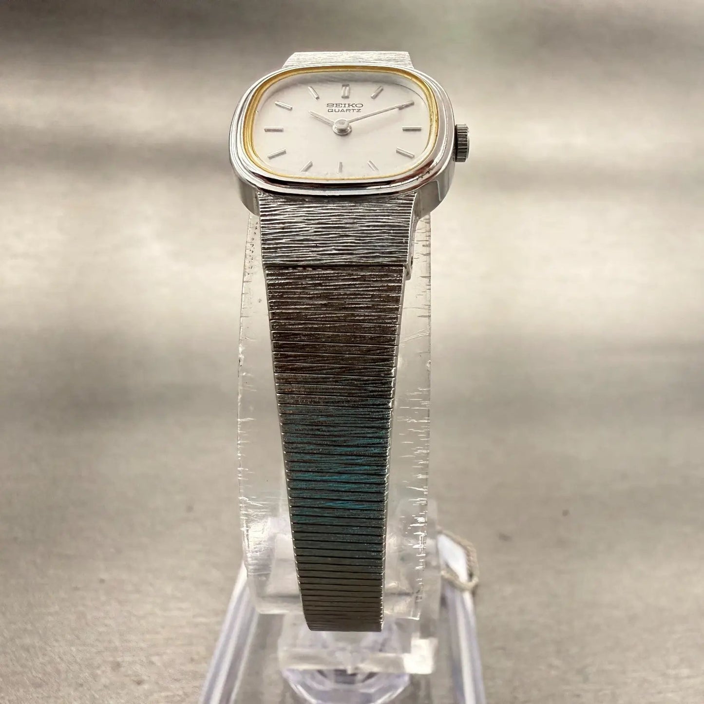 Seiko Watch Women 18mm White Dial Silver Tone Oval 2P20-5600 New Battery Vintage5