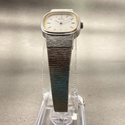 Seiko Watch Women 18mm White Dial Silver Tone Oval 2P20-5600 New Battery Vintage5