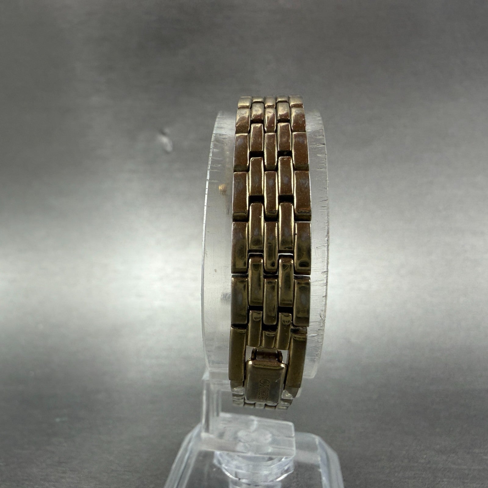 Seiko Watch Women 16mm Champagne Dial Gold Tone Octagon 1N00-0GT0 New Battery7