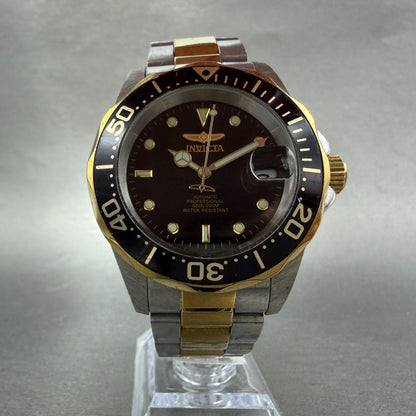 Invicta Pro Diver Watch Men 40mm Black Dial Two Tone Date 8927 Automatic Runs5