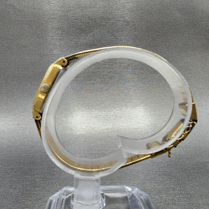 Seiko Watch Women 13mm Cream Dial Gold Tone Rectangle 13205549 New Battery6