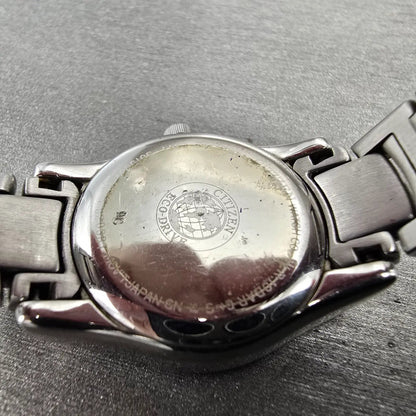 Citizen Watch Women 25mm Black Dial Silver Tone Date Round E011-S015502 Runs JP910
