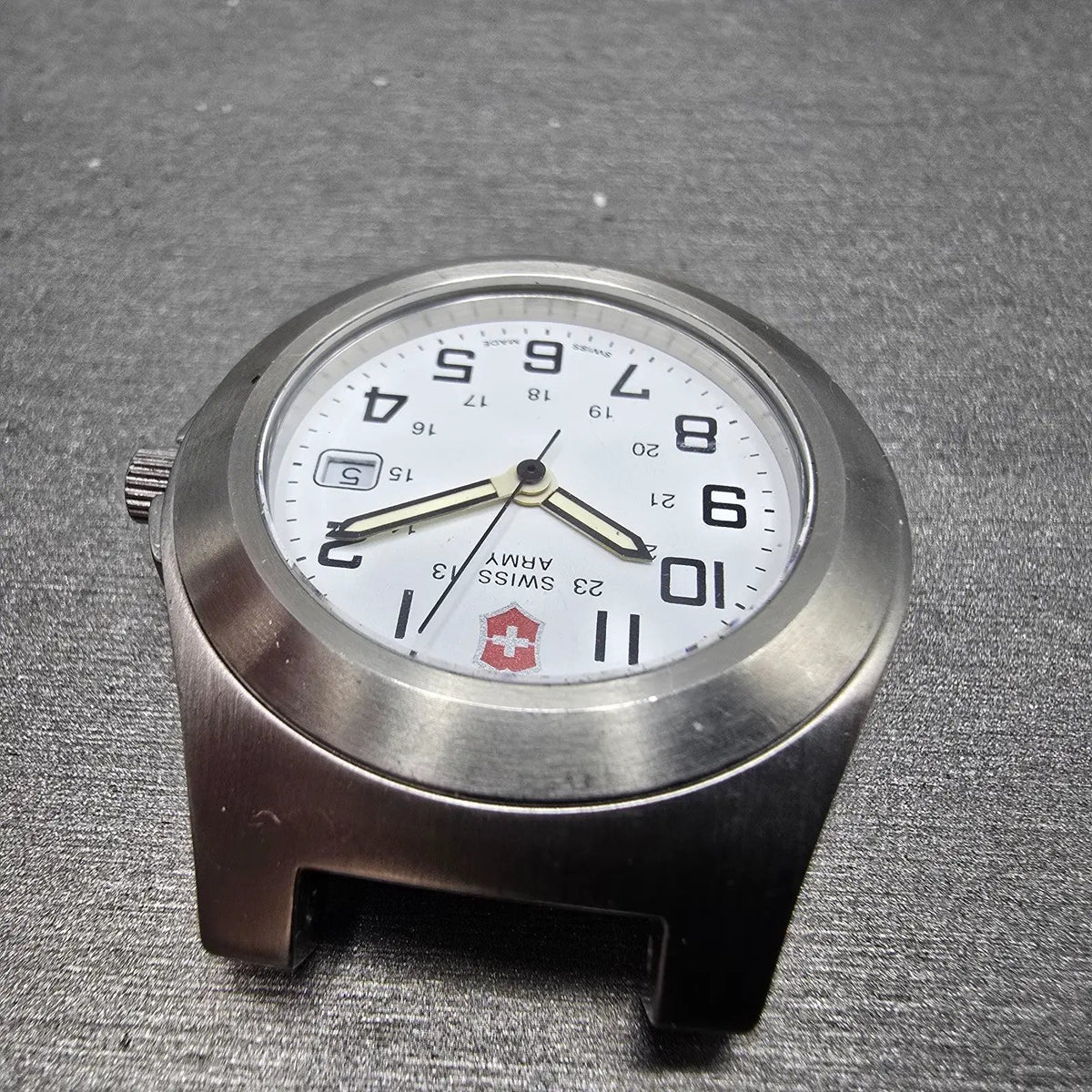 Swiss Army Excursion Watch Women 30mm White Dial Silver Date PARTS 245005