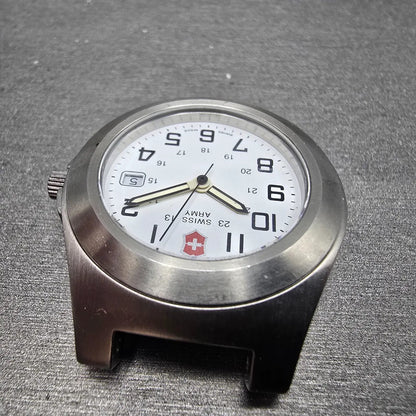 Swiss Army Excursion Watch Women 30mm White Dial Silver Date PARTS 245005