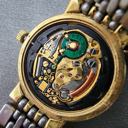 Omega De Ville Watch Women 22mm Gold Dial Two Tone 795.0897.2 Warranty Card PART15