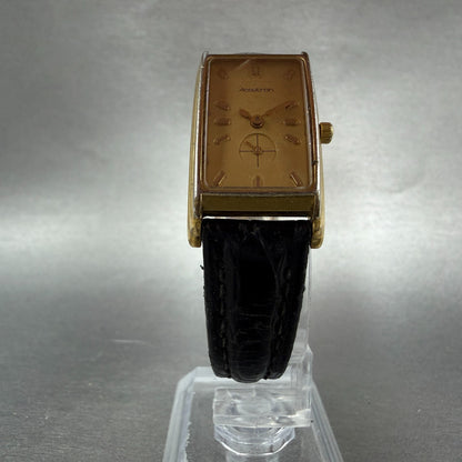 Bulova Accutron Tank Watch Women 18mm Champagne Dial Gold Tone 27A02 New Battery5