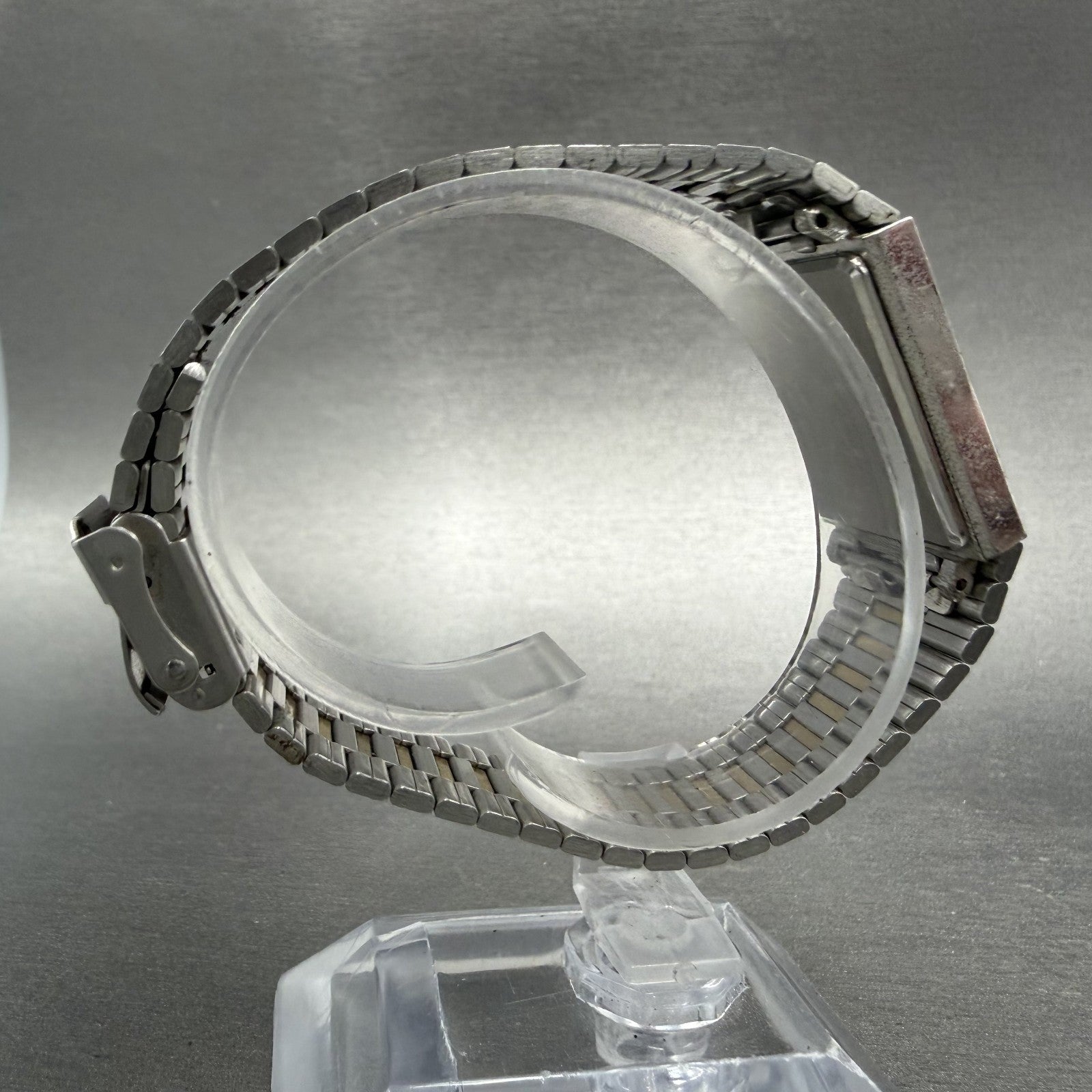 Citizen CQ Tank Watch Men 23mm Champagne Dial Two Tone Rectangle New battery8