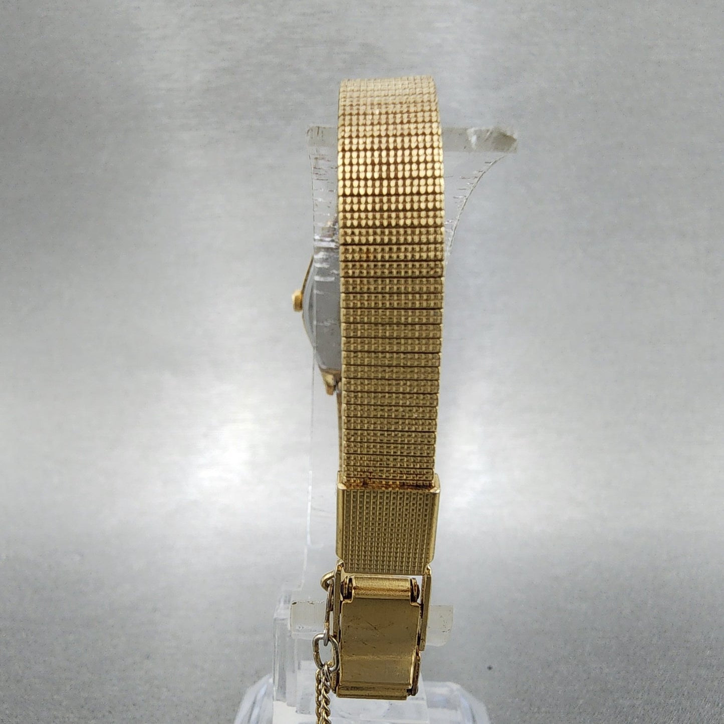 Seiko Watch Women 18mm Champagne Dial Gold Tone 2c206440 New Battery7