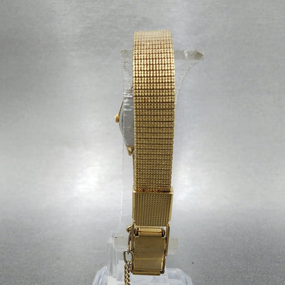 Seiko Watch Women 18mm Champagne Dial Gold Tone 2c206440 New Battery7