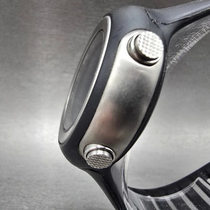 Nike Oregon Digital Watch Men 45mm Black Silver Alarm Chronograph READ! New Batt2