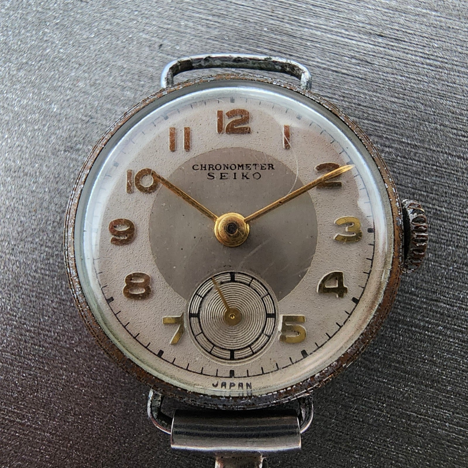 Seiko Chronometer Watch Women 22mm White Dial Silver Tone Manual Wind Runs1
