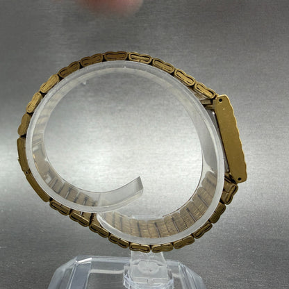 Seiko Tank Watch Women 16mm Black Dial Gold Tone Rectangle 1N00-6C09 New Battery8