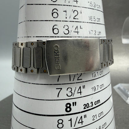 Seiko Analog Digital Watch Men 35mm Silver Dal Two Tone H357-5140 PARTS Vintage11