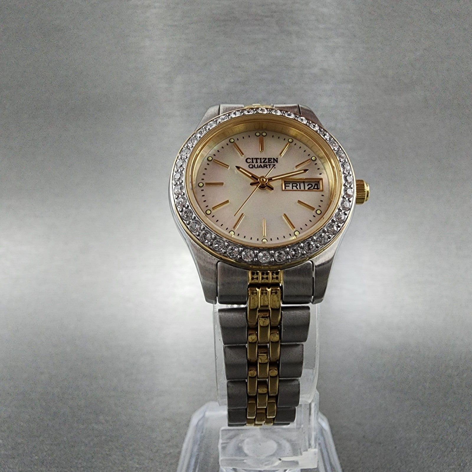 Citizen Watch Women 25mm MOP Dial Two Tone Daydate EQ053450D New Battery5