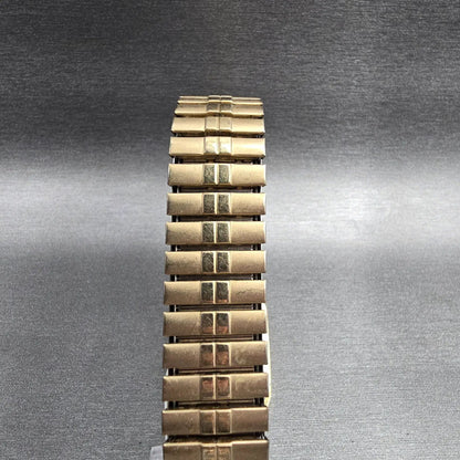 Seiko Watch Men 25mm Gold Dial Gold Tone Rectangle 5Y00-5000 New Battery7