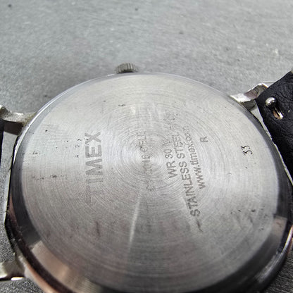 Timex Weekender Watch Men 38mm White Dial Silver Tone Round New Battery KHB9