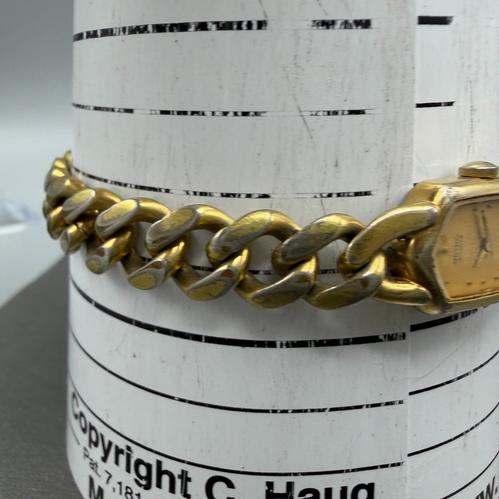 Seiko Watch Women 14mm Champagne Dial Gold Tone Hexagon 2e20-5369 New Battery14