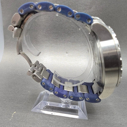 invicta corduba Watch Men 52mm Blue Dial Silver Tone Date Round 10606 New Batt8