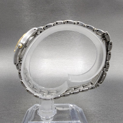 Seiko Watch Women 26mm White Dial Two Tone Date Round 7n820599 New Battery A1236