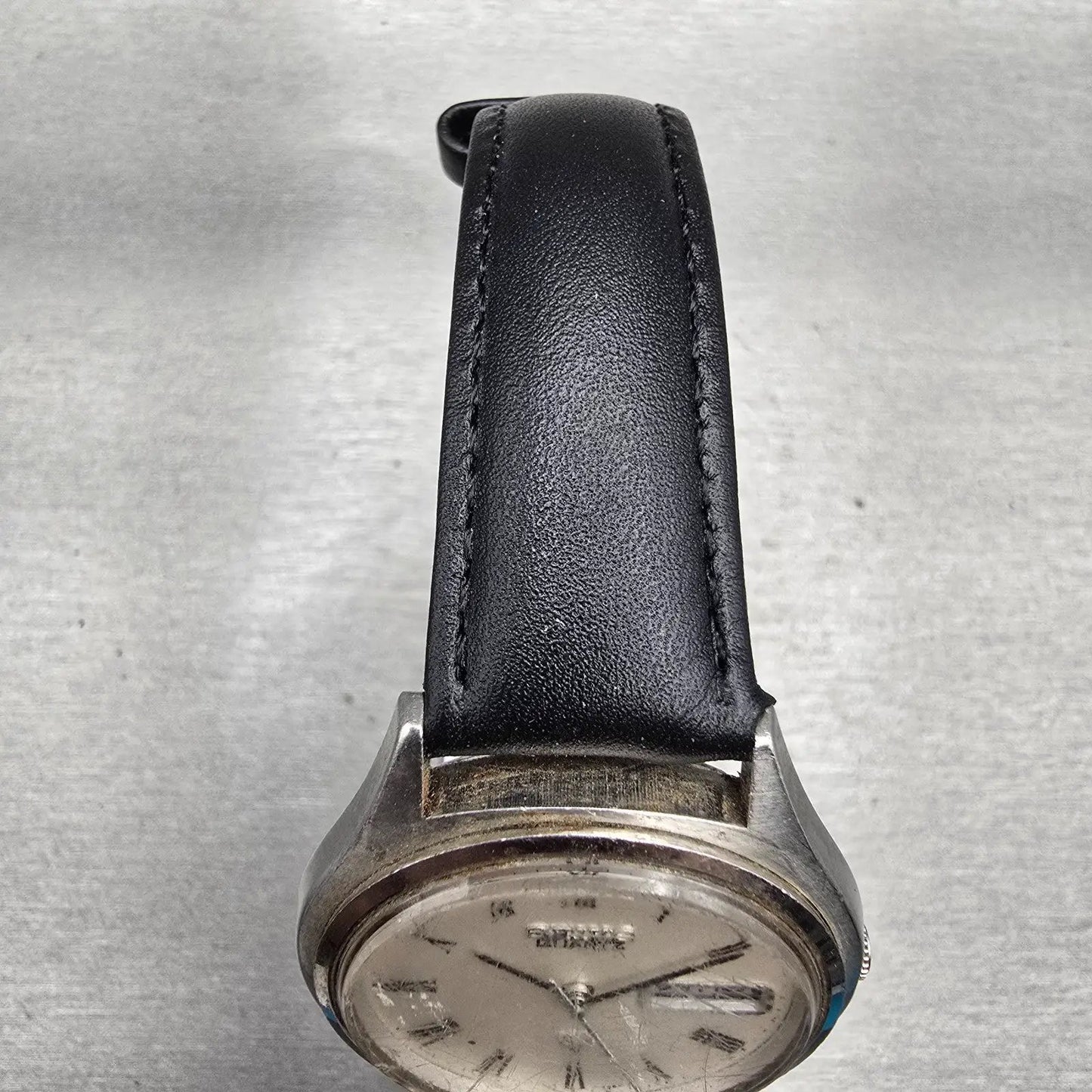 Seiko SQ Watch Men 36mm Silver Dial Silver Tone Daydate Round 7546-7070 New Batt4