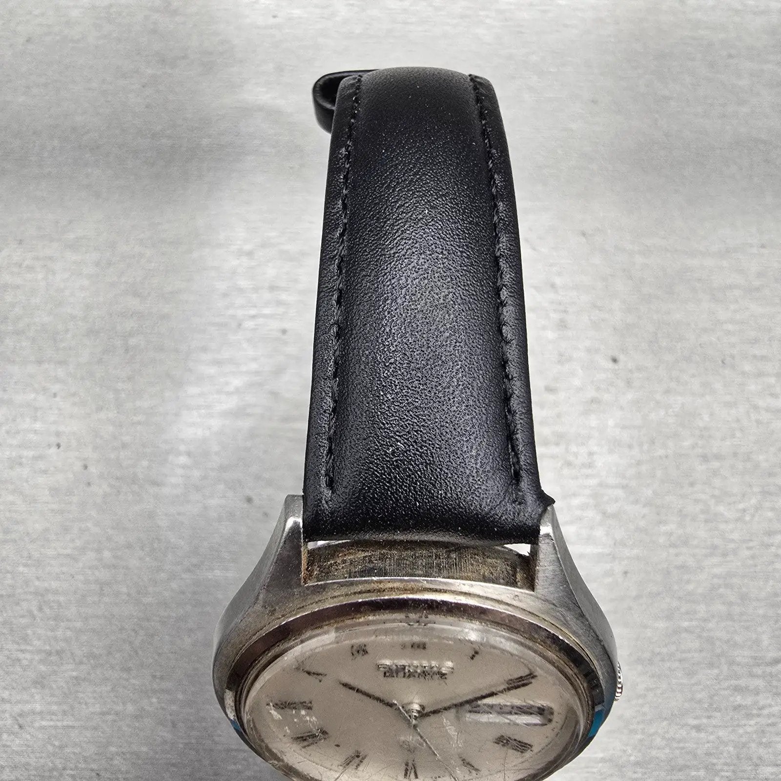 Seiko SQ Watch Men 36mm Silver Dial Silver Tone Daydate Round 7546-7070 New Batt4